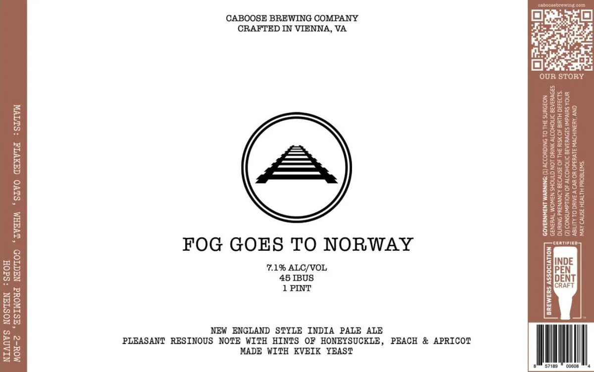 Fog Goes To Norway — full label as filed with TTB