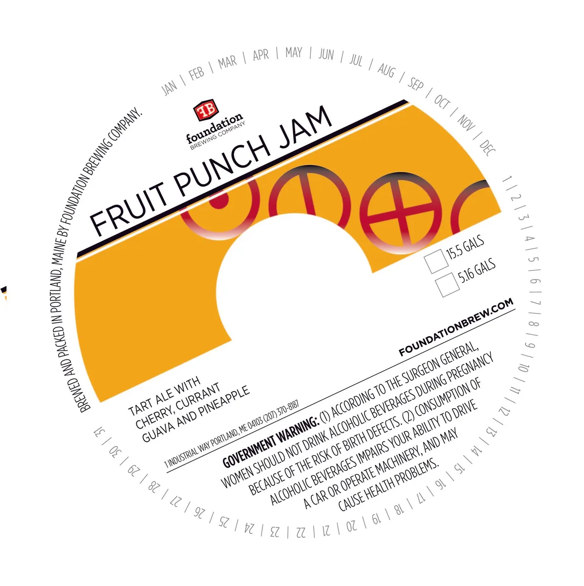 Fruit Punch Jam — full label as filed with TTB