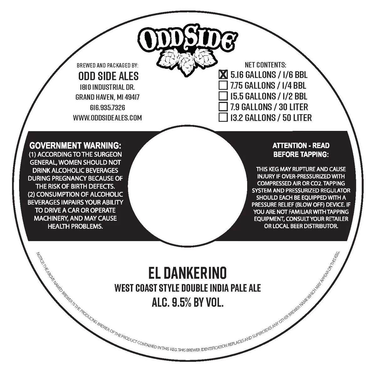 El Dankerino — full label as filed with TTB