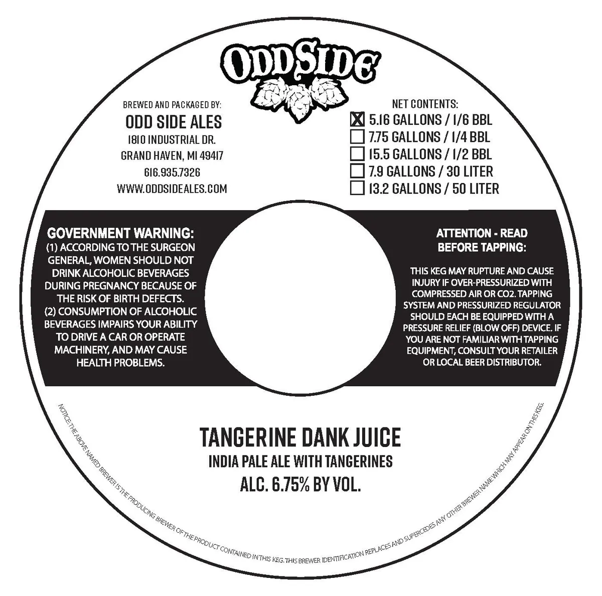 Tangerine Dank Juice — full label as filed with TTB