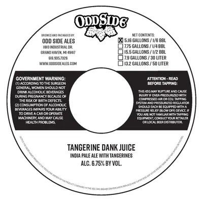 Tangerine Dank Juice label