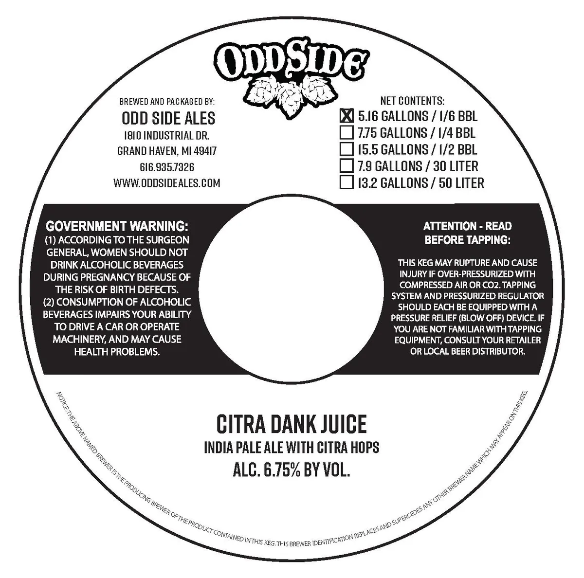 Citra Dank Juice — full label as filed with TTB
