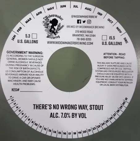 There's No Wrong Way, Stout — full label as filed with TTB