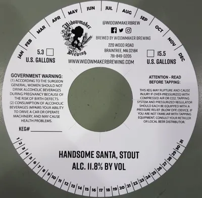 Handsome Santa, Stout label