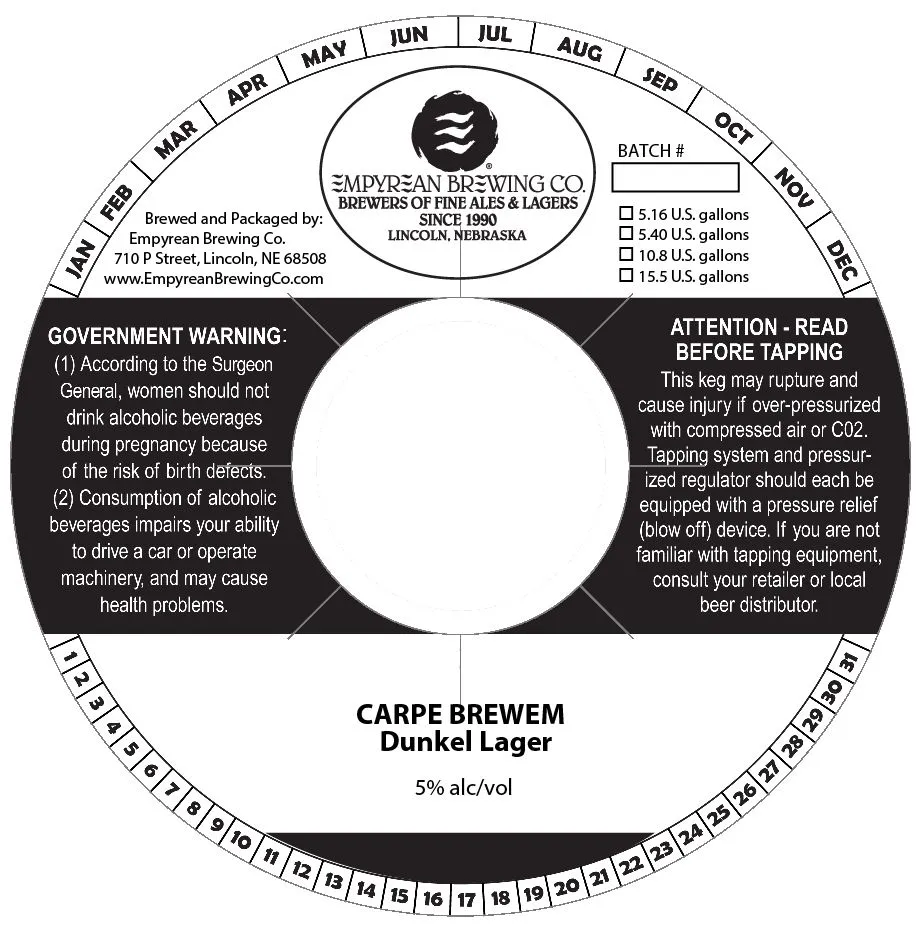 Dunkel Lager — full label as filed with TTB