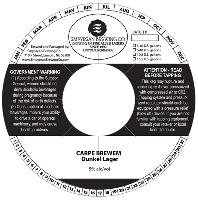 Carpe Brewem Dunkel Lager label
