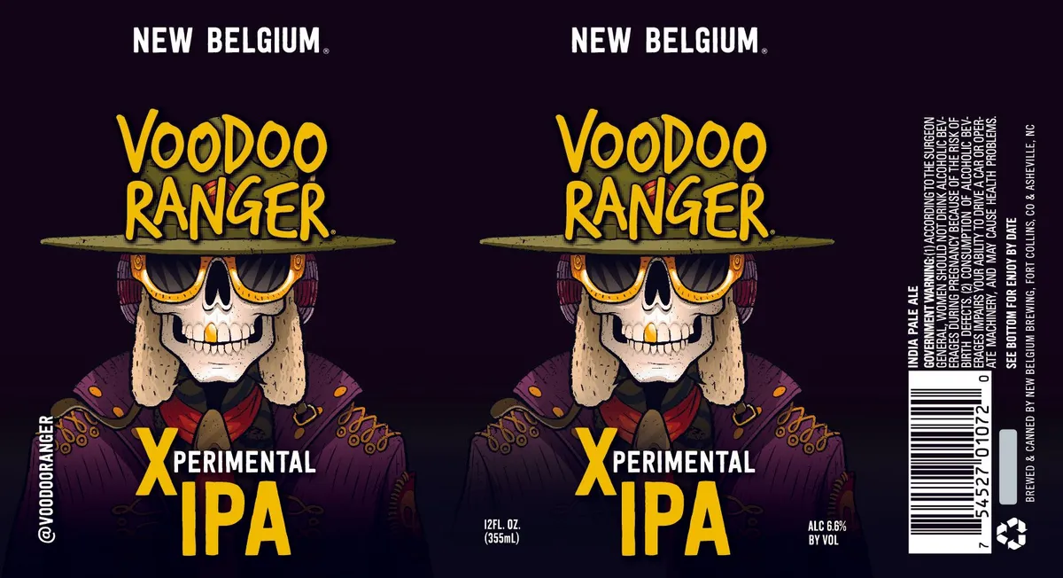 Voodoo Ranger Xperimental IPA — full label as filed with TTB