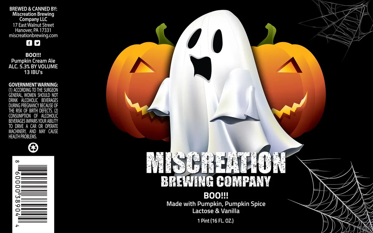 Boo!!! — full label as filed with TTB