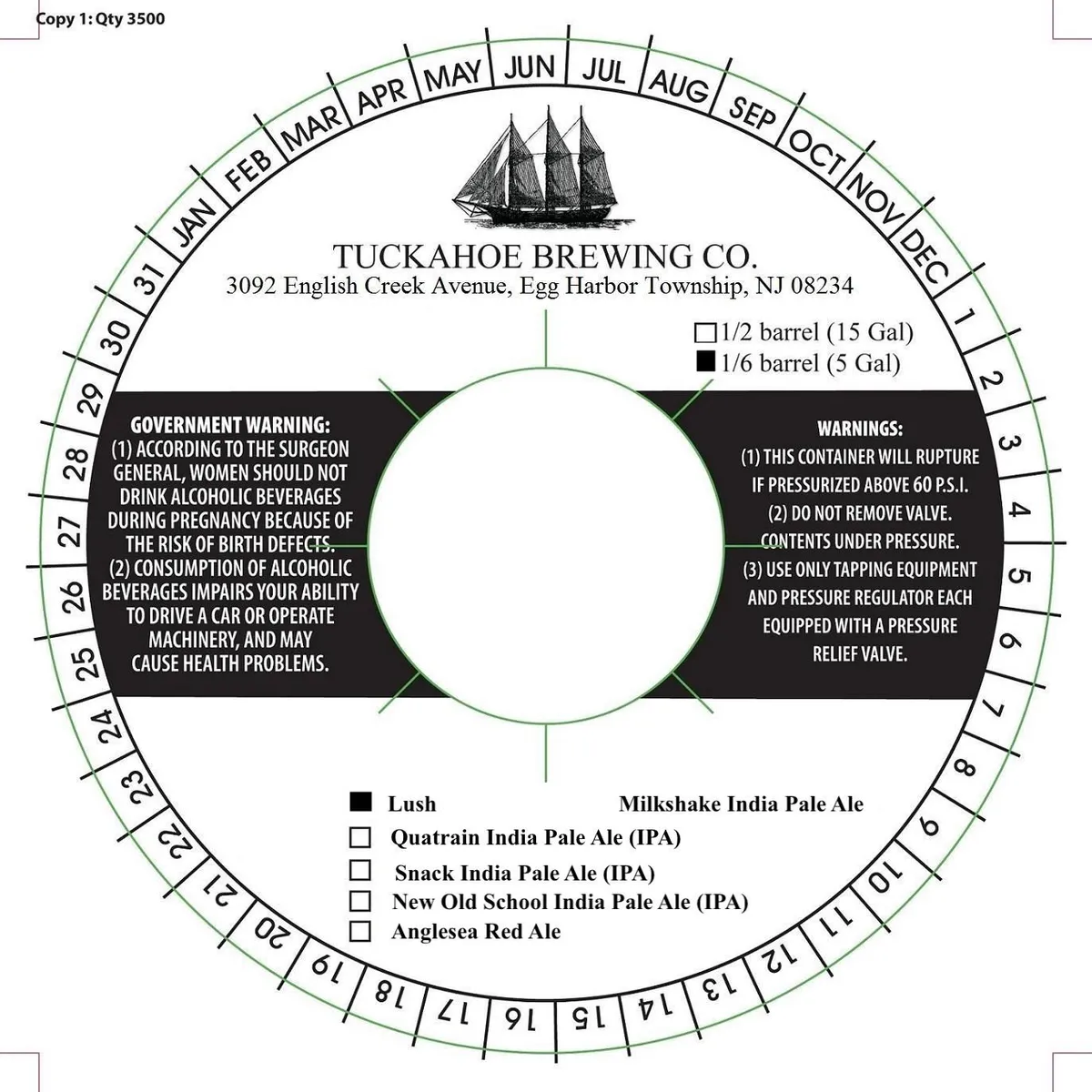 Lush Milkshake India Pale Ale — full label as filed with TTB