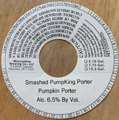 Smashed PumpKing Porter label