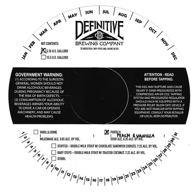 Portals Peach & Vanilla label