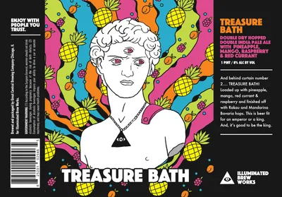 Treasure Bath label