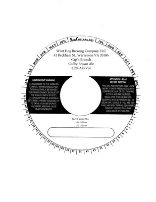 Cap'n Brunch Coffee Brown Ale label