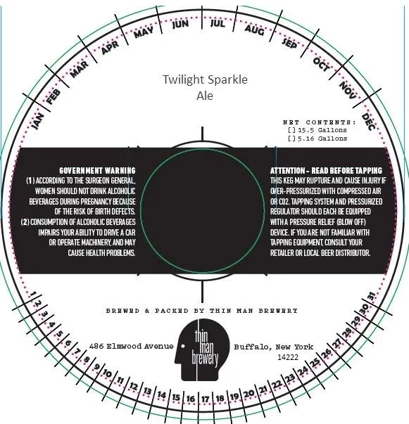 Twilight Sparkle Ale — full label as filed with TTB