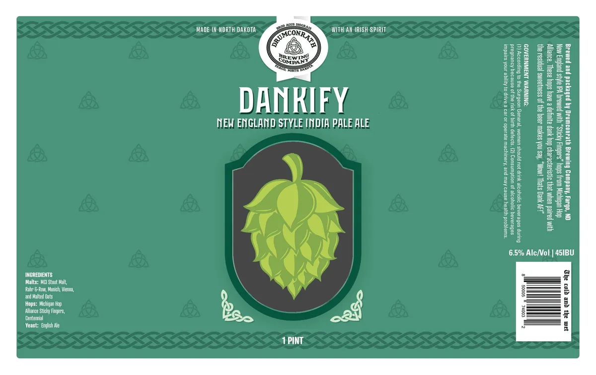 Dankify New England Style India Pale Ale — full label as filed with TTB
