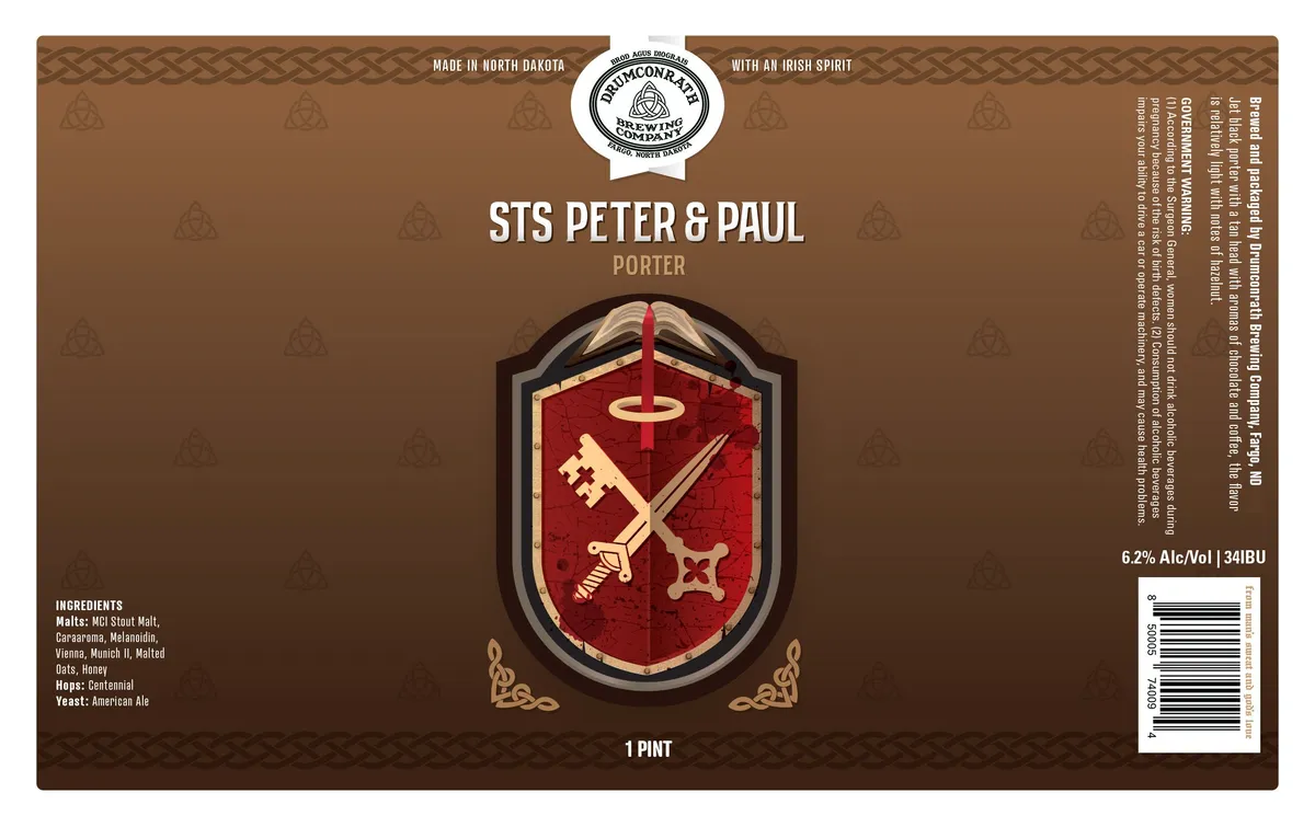 Sts Peter & Paul Porter — full label as filed with TTB