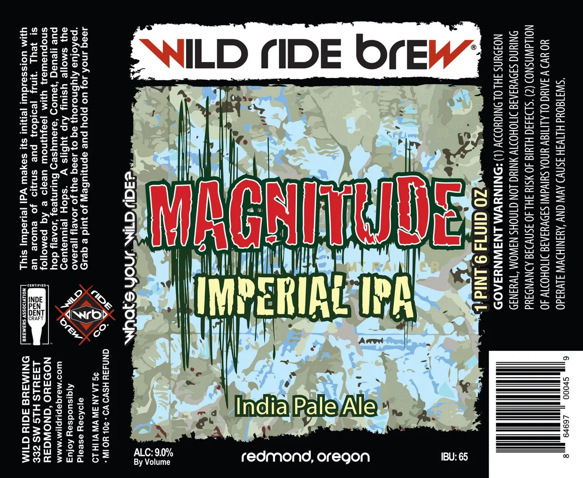 Magnitude Imperial IPA — full label as filed with TTB