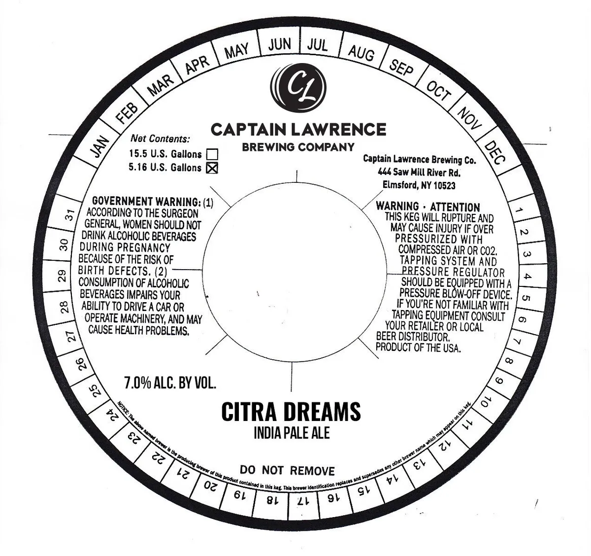 Citra Dreams — full label as filed with TTB