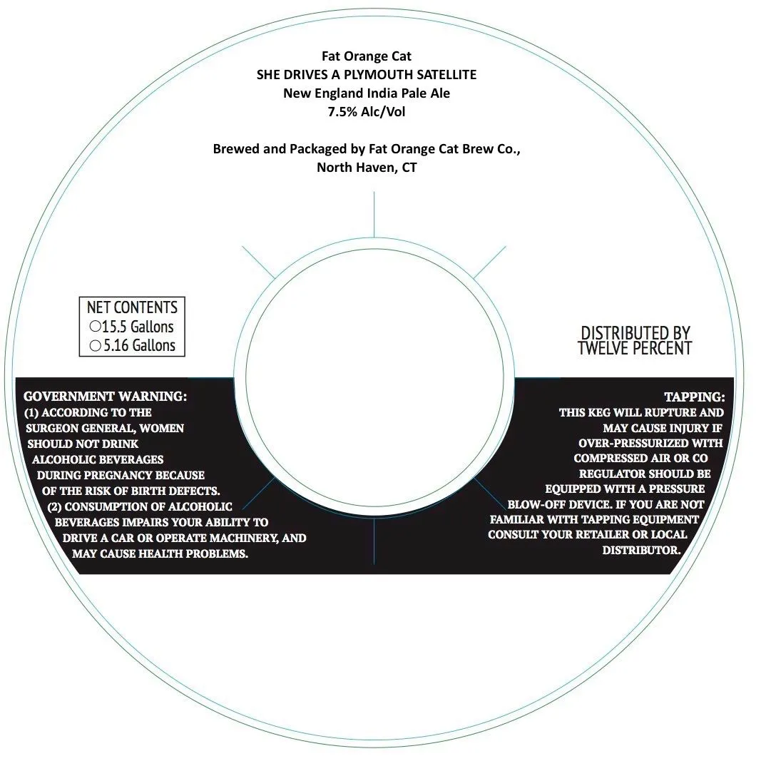 She Drives A Plymouth Satellite — full label as filed with TTB