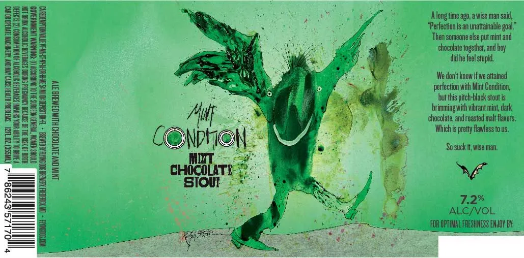 Mint Condition Mint Chocolate Stout — full label as filed with TTB