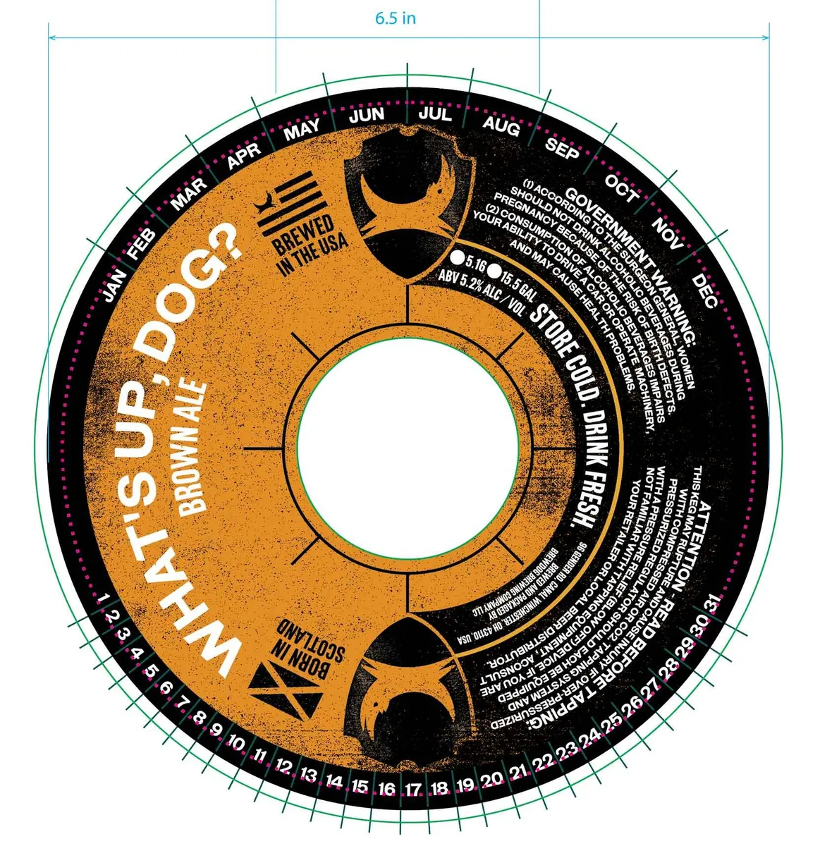 What's Up, Dog? — full label as filed with TTB