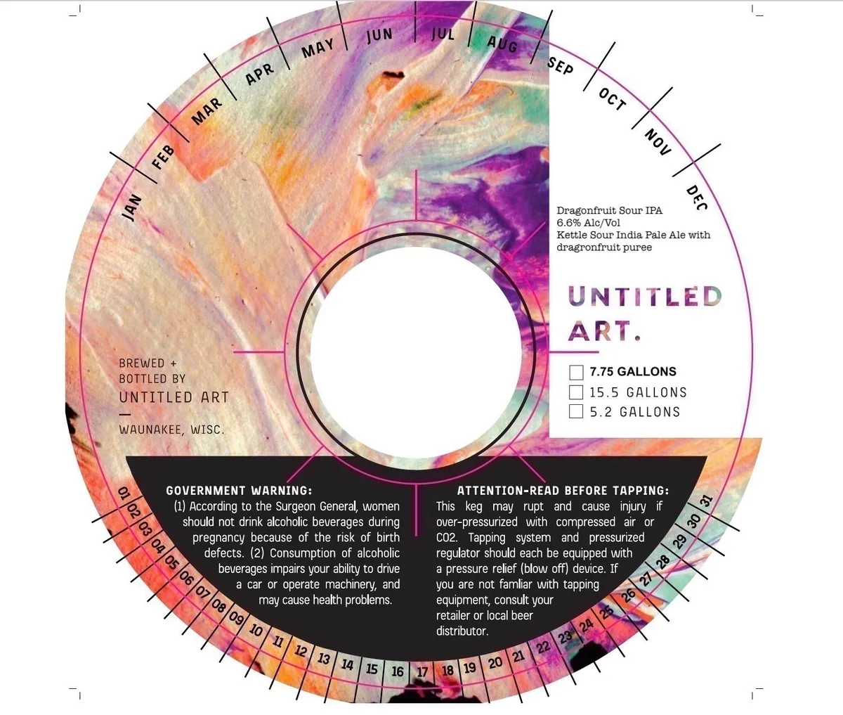 Dragonfruit Sour IPA — full label as filed with TTB