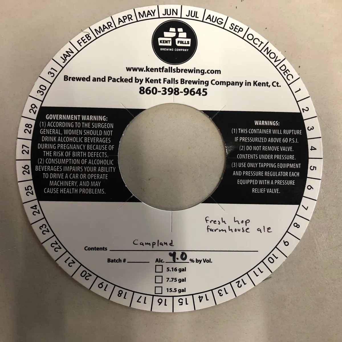 Campland — full label as filed with TTB