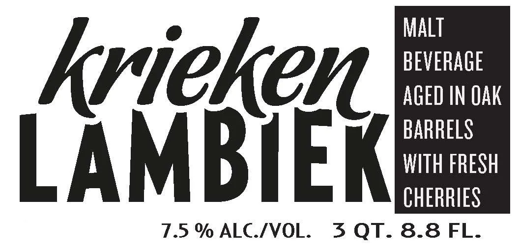 Krieken Lambiek — full label as filed with TTB