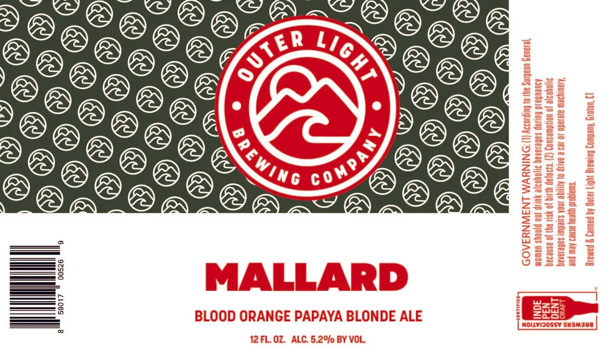 Mallard Blood Orange Papaya Blonde Ale — full label as filed with TTB