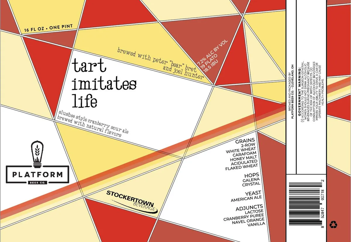 Tart Imitates Life — full label as filed with TTB