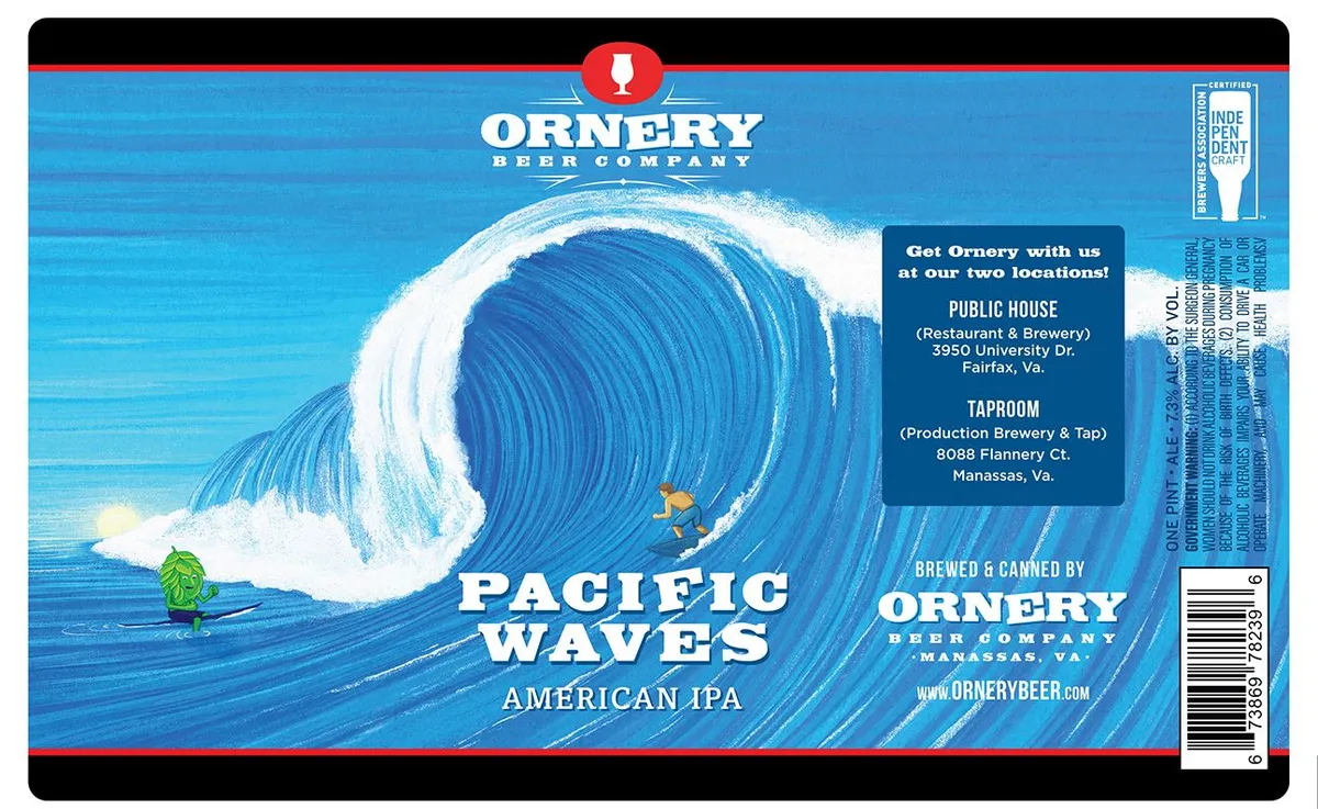 Pacific Waves — full label as filed with TTB