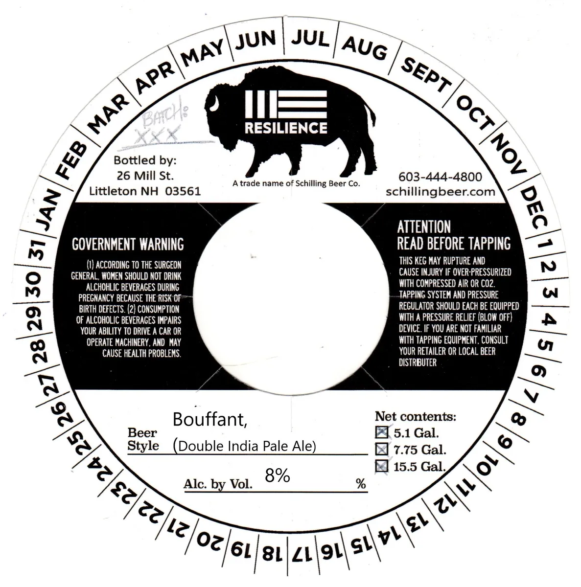 Bouffant — full label as filed with TTB