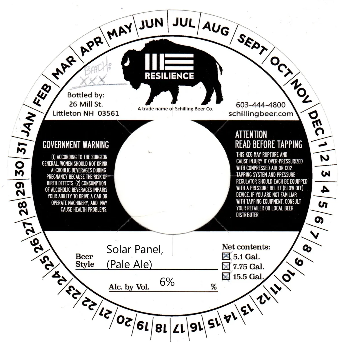 Solar Panel — full label as filed with TTB