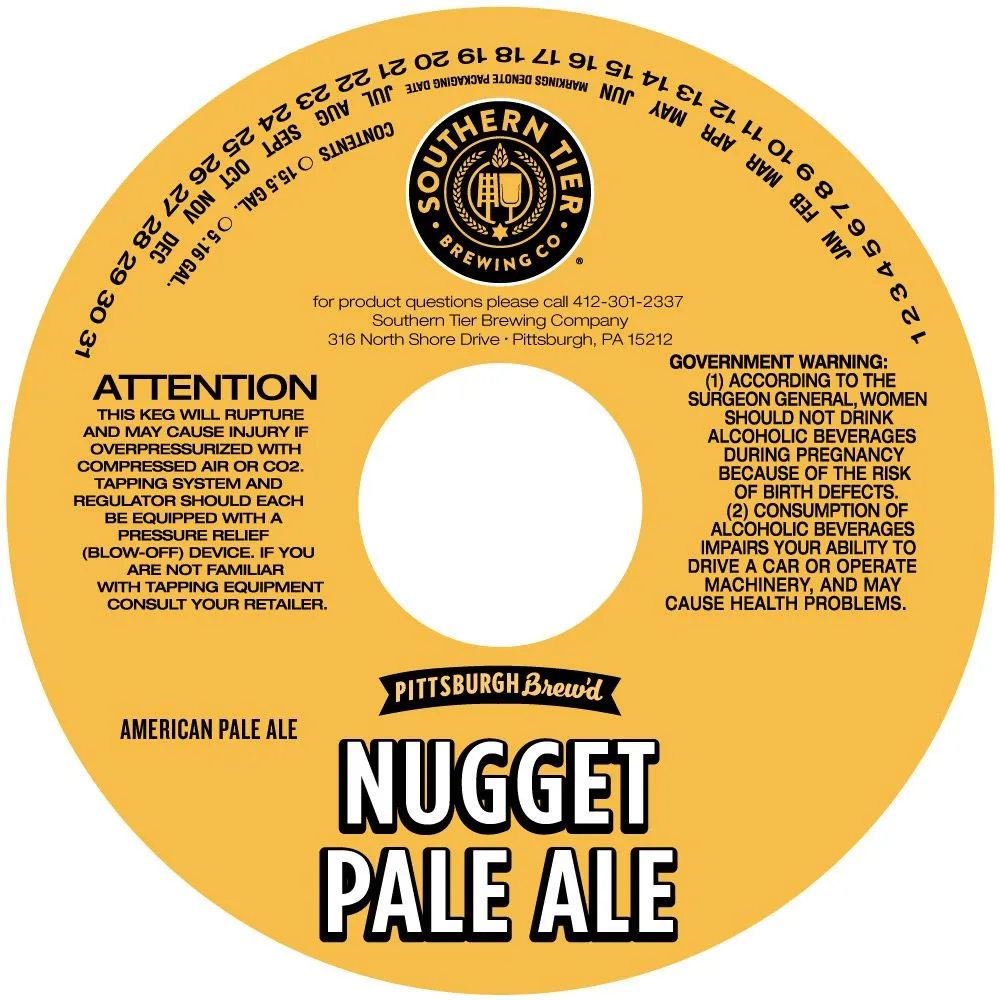 Nugget Pale Ale — full label as filed with TTB