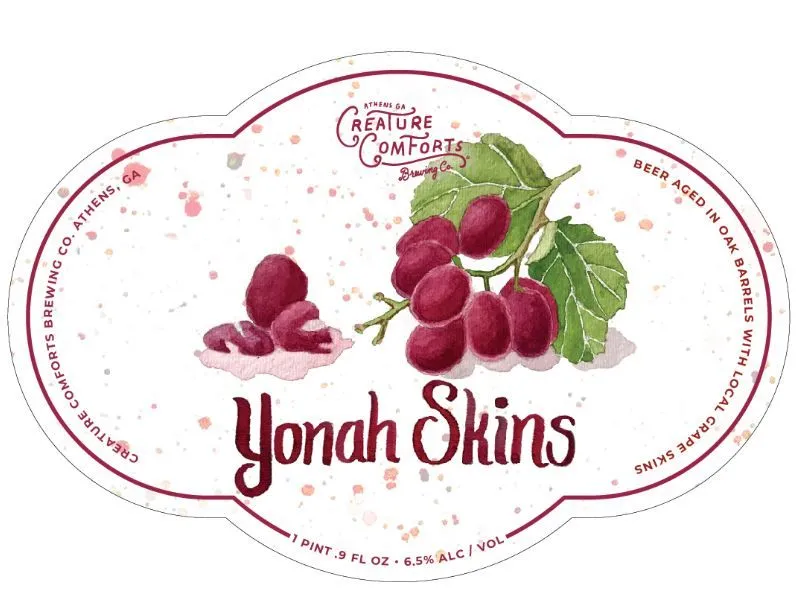 Yonah Skins — full label as filed with TTB