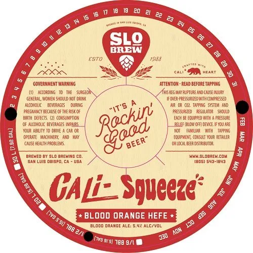 Cali-Squeeze — full label as filed with TTB