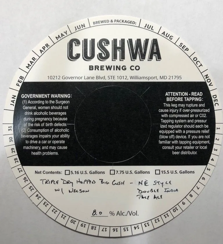 Triple Dry Hopped Big Cush W/ Nelson — full label as filed with TTB