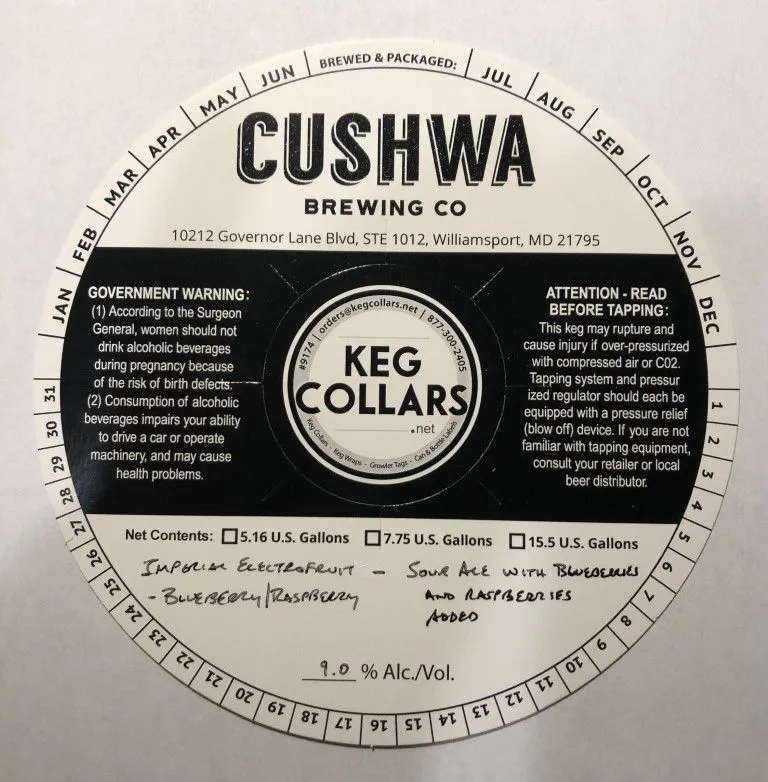 Imperial Electrofruit - Blueberry/Raspberry — full label as filed with TTB
