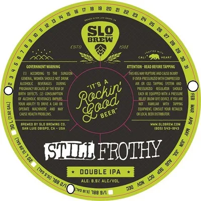 Still Frothy label