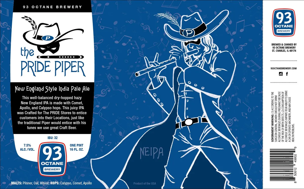 The Pride Piper — full label as filed with TTB