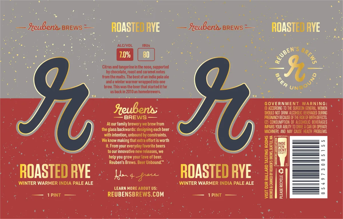 Roasted Rye — full label as filed with TTB