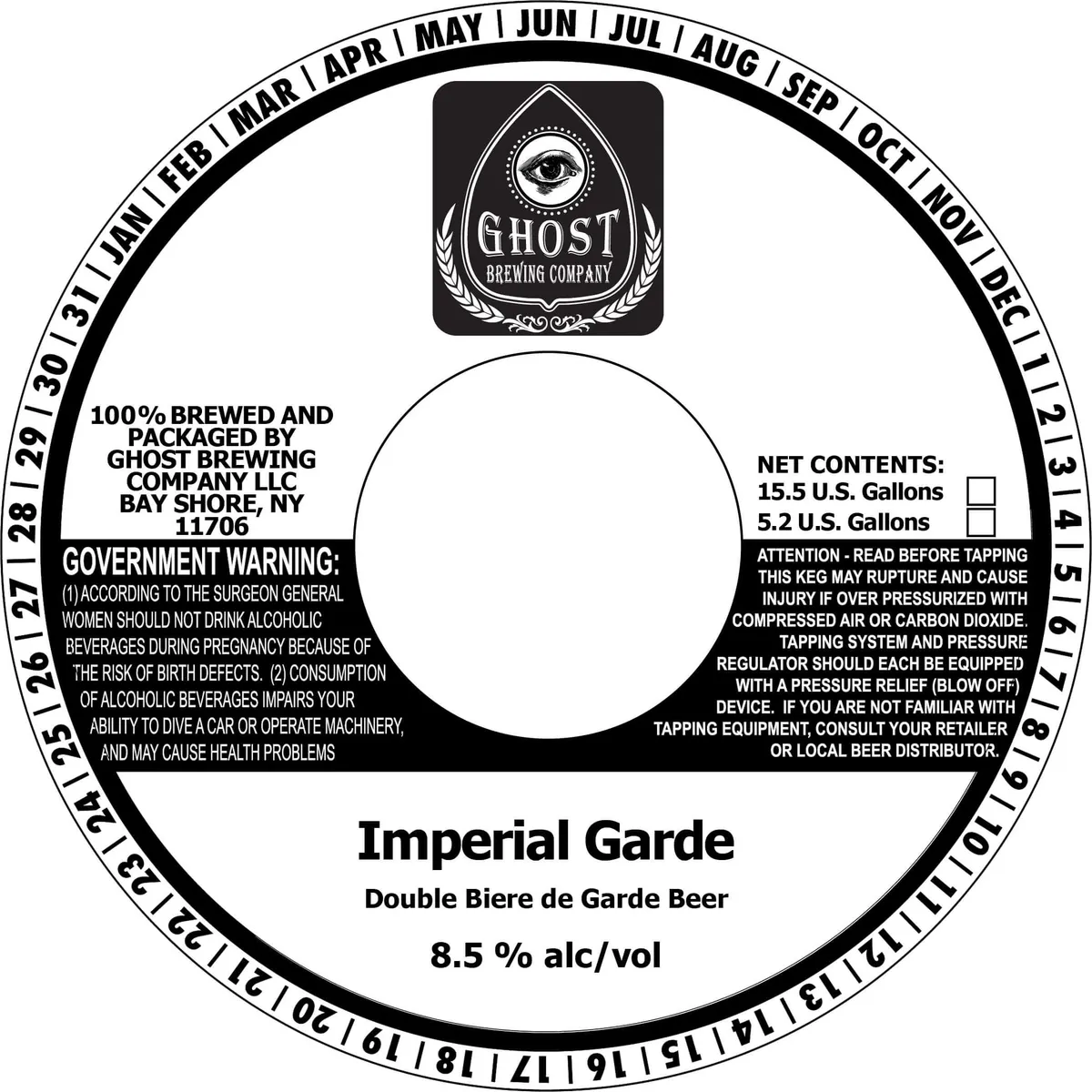 Imperial Garde Double Biere De Garde Beer — full label as filed with TTB