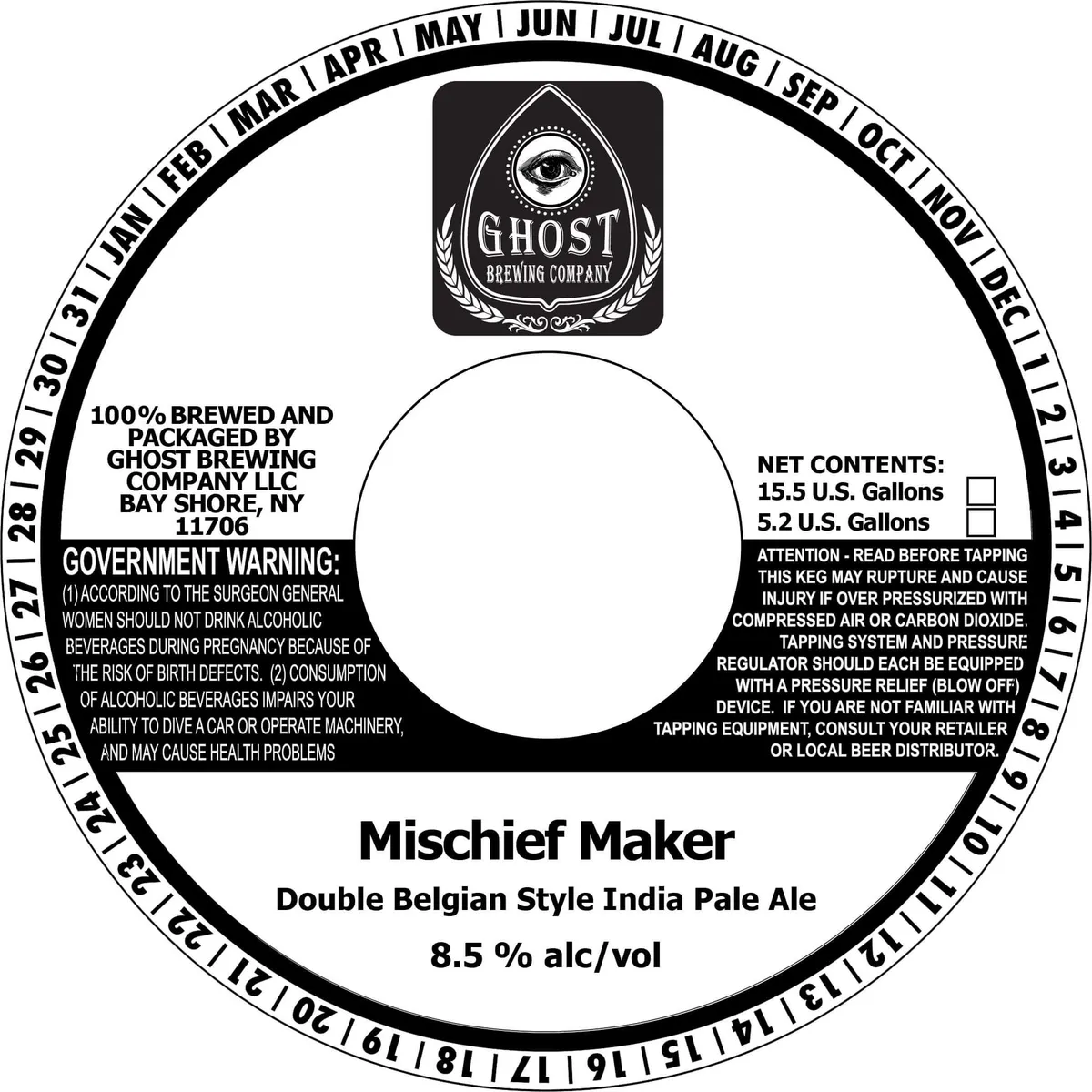 Mischief Maker Double Belgian Style India Pale Ale — full label as filed with TTB
