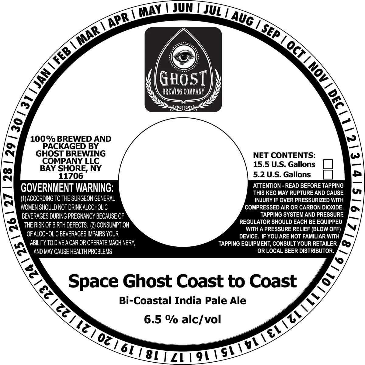 Space Ghost Coast to Coast Bi-Coastal India Pale Ale — full label as filed with TTB