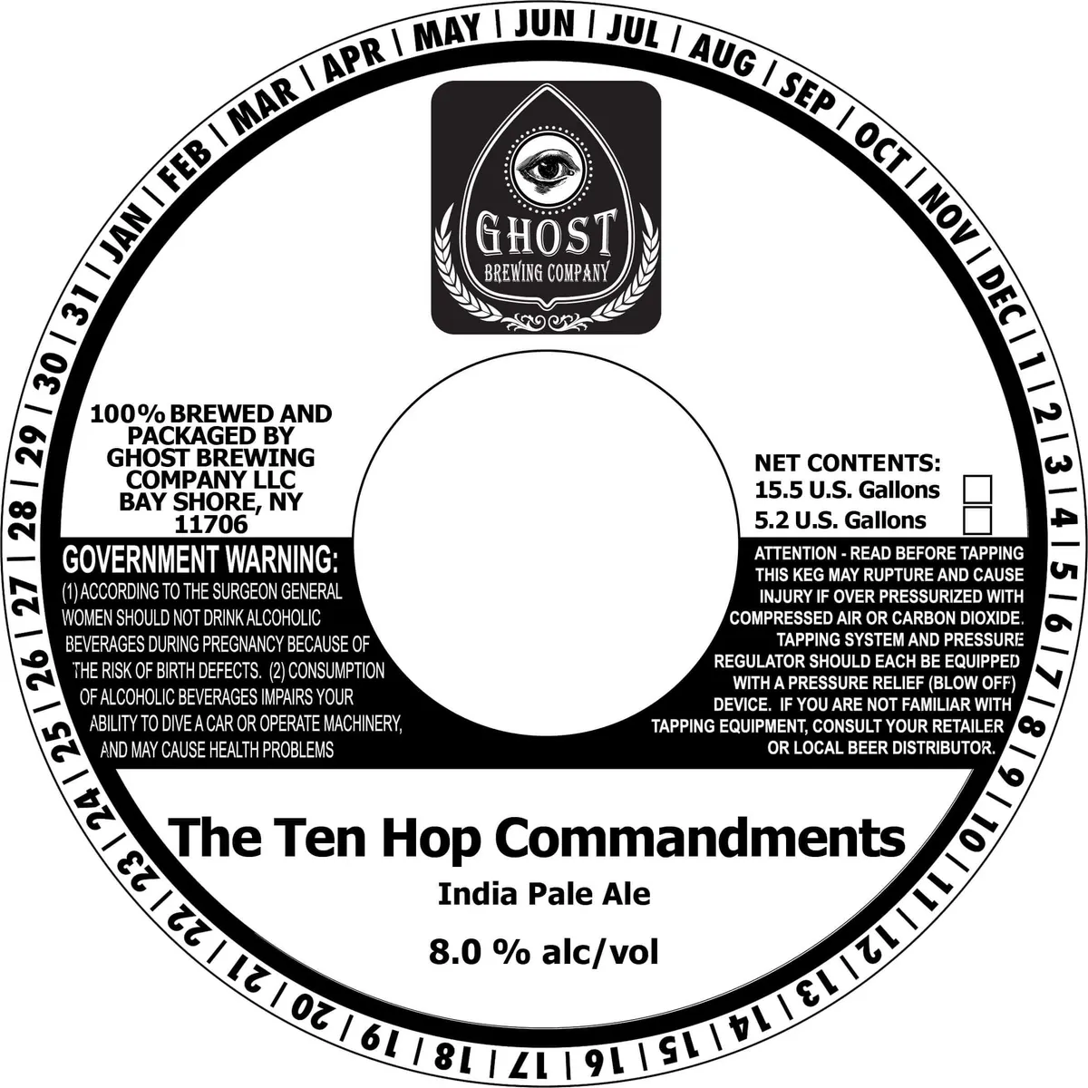 The Ten Hop Commandments India Pale Ale — full label as filed with TTB