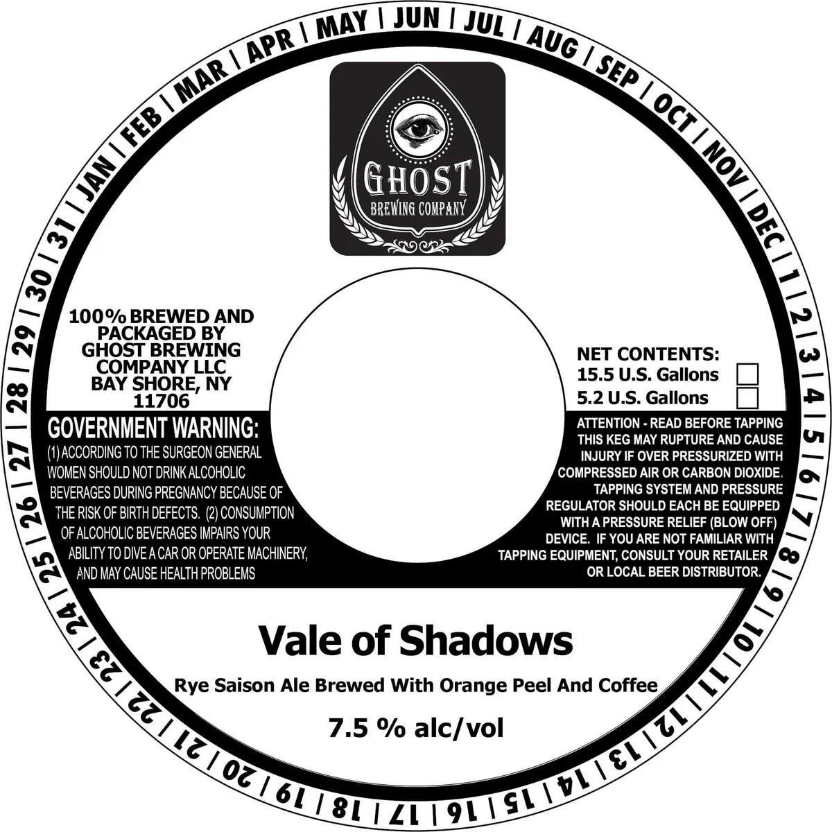 Vale of Shadows — full label as filed with TTB
