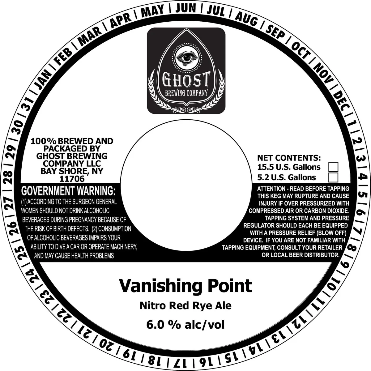 Vanishing Point Nitro Red Rye Ale — full label as filed with TTB
