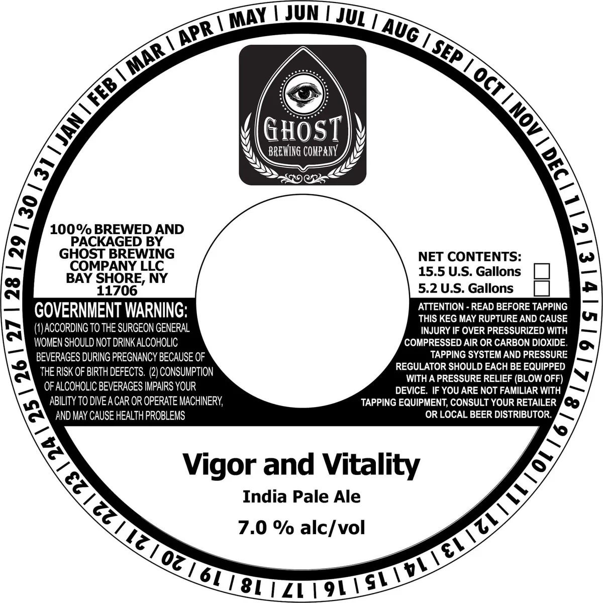 Vigor and Vitality India Pale Ale — full label as filed with TTB