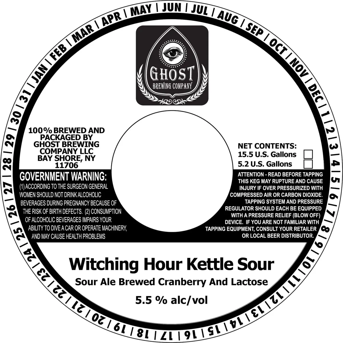 Witching Hour Kettle Sour Sour Ale Brewed with Cranberry and Lactose — full label as filed with TTB