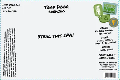 Steal This IPA! label